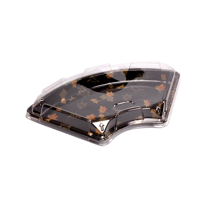 Kertakäyttöinen viuhkamainen sushi-ruokaastia