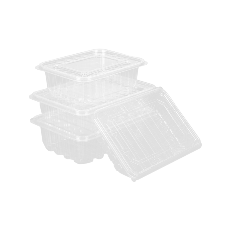 Kertakäyttöinen täysin läpinäkyvä hedelmäpakkauslaatikko