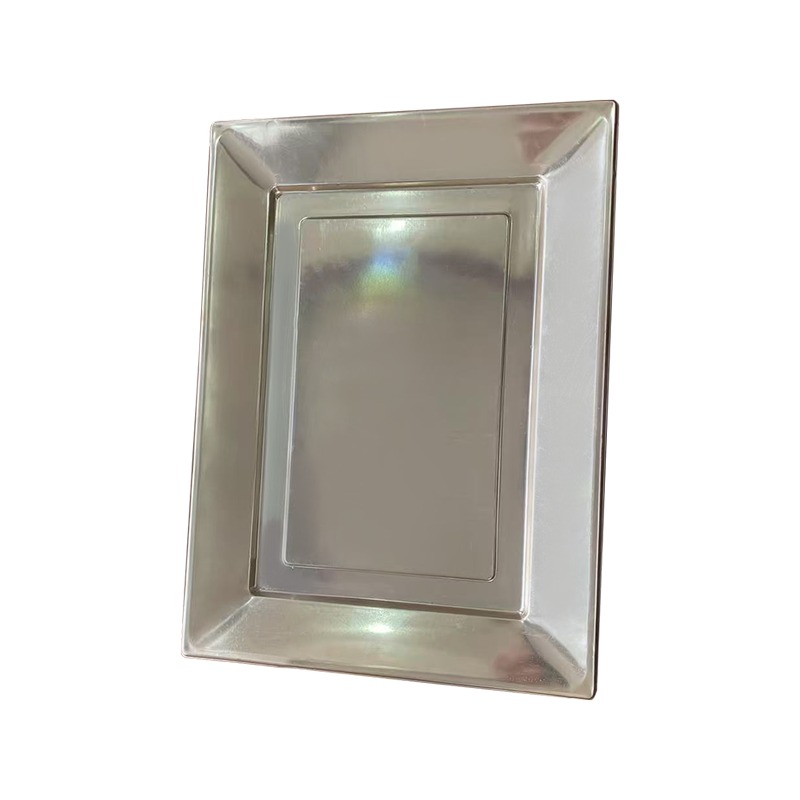 Kertakäyttöinen PS hopea ruokatarjotin