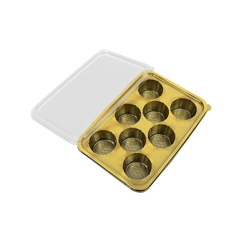 8-onteloinen kertakäyttöinen muovinen leivontapakkauslaatikko