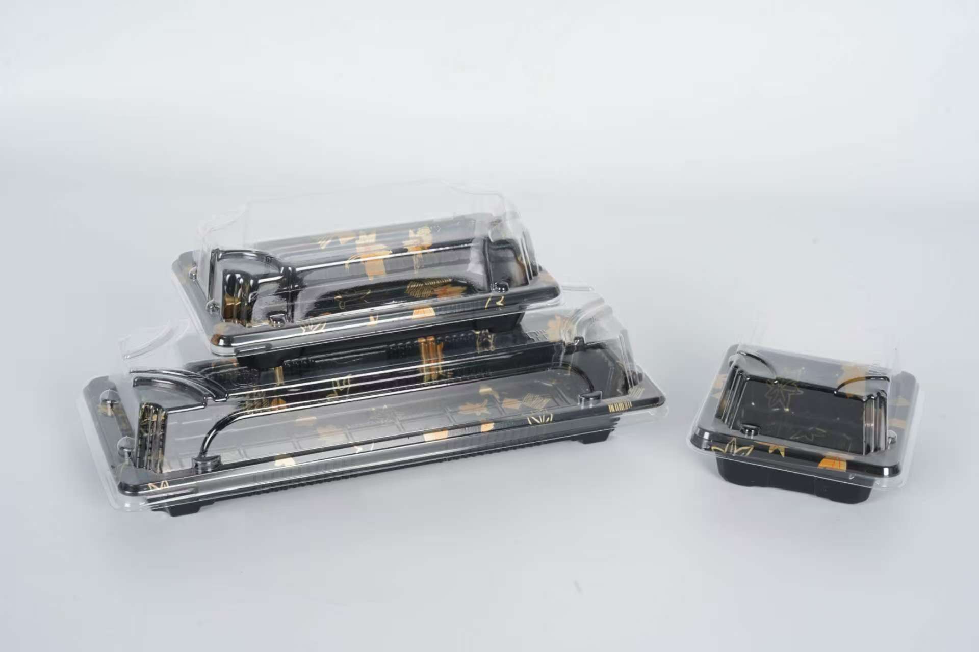 Kertakäyttöinen muovinen PP-materiaalinen sushi-ruokatarjotin Laatikko 