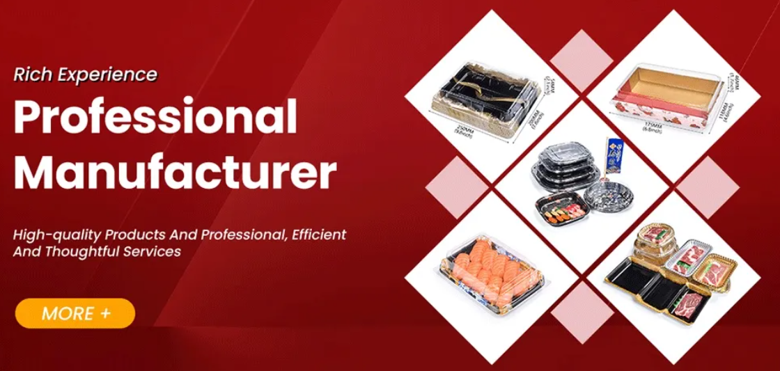 Kertakäyttöinen muovinen sushi-ruokatarjotin Box 